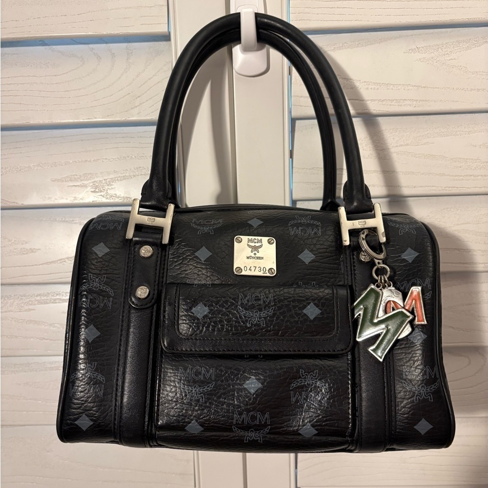 MCM Black Boston with Original MCM Charm Included!